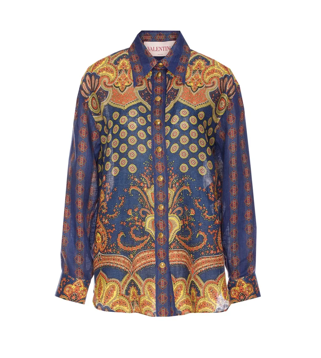 Paisley Print Silk Shirt