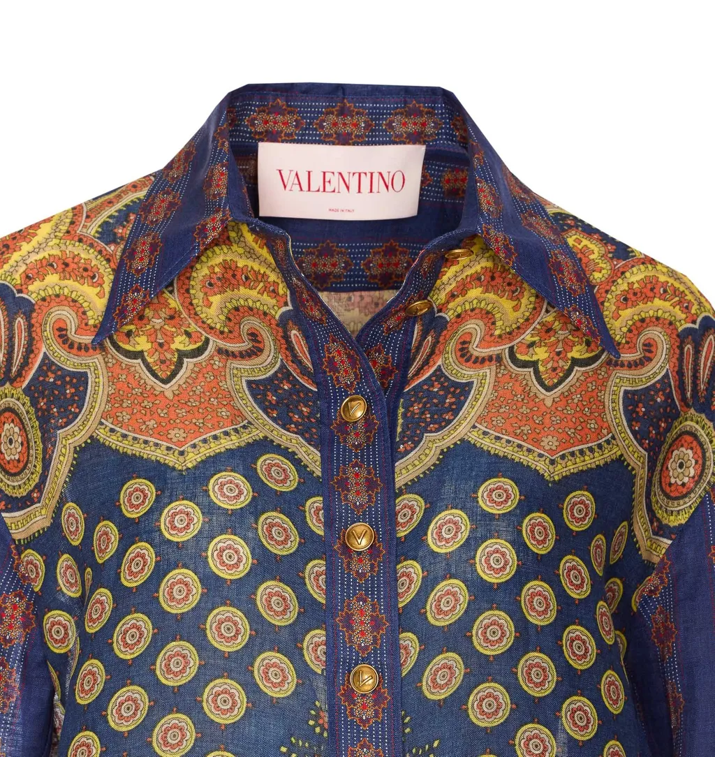 Paisley Print Silk Shirt