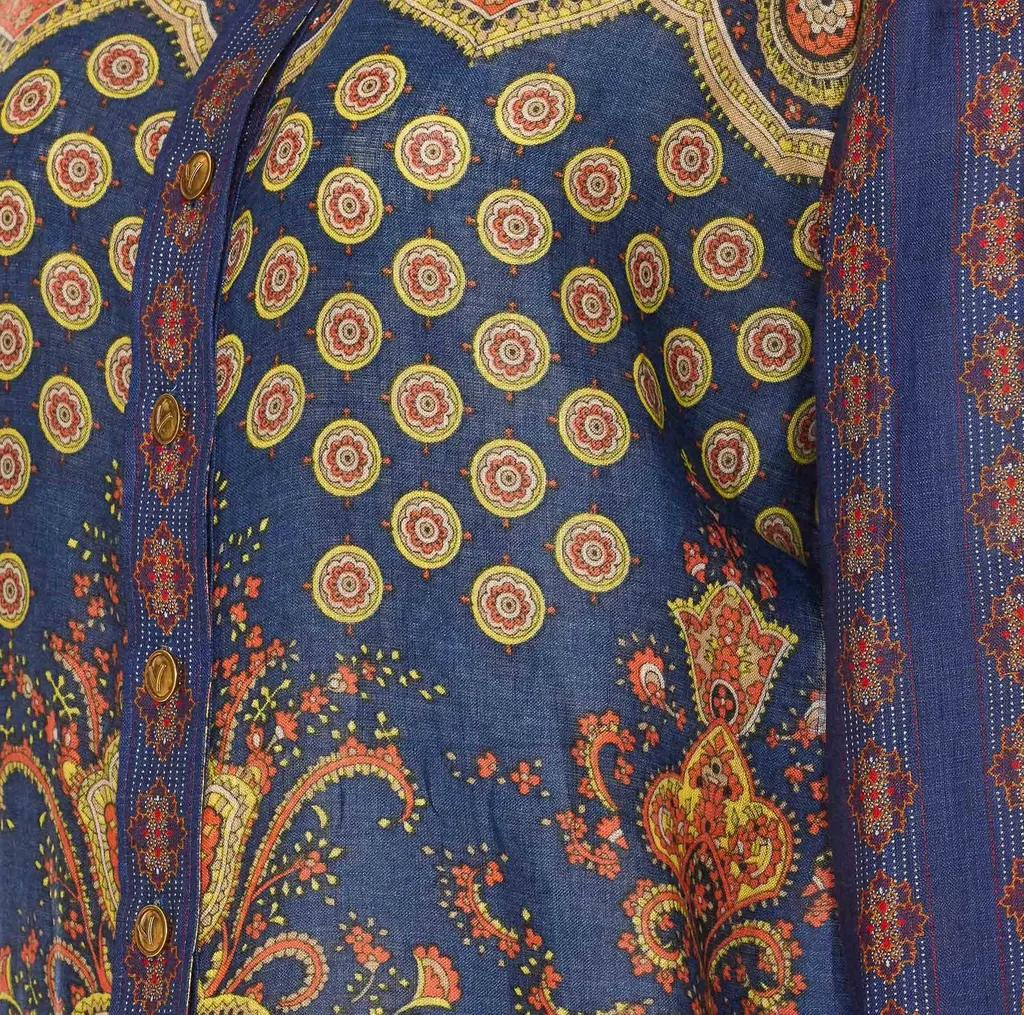 Paisley Print Silk Shirt