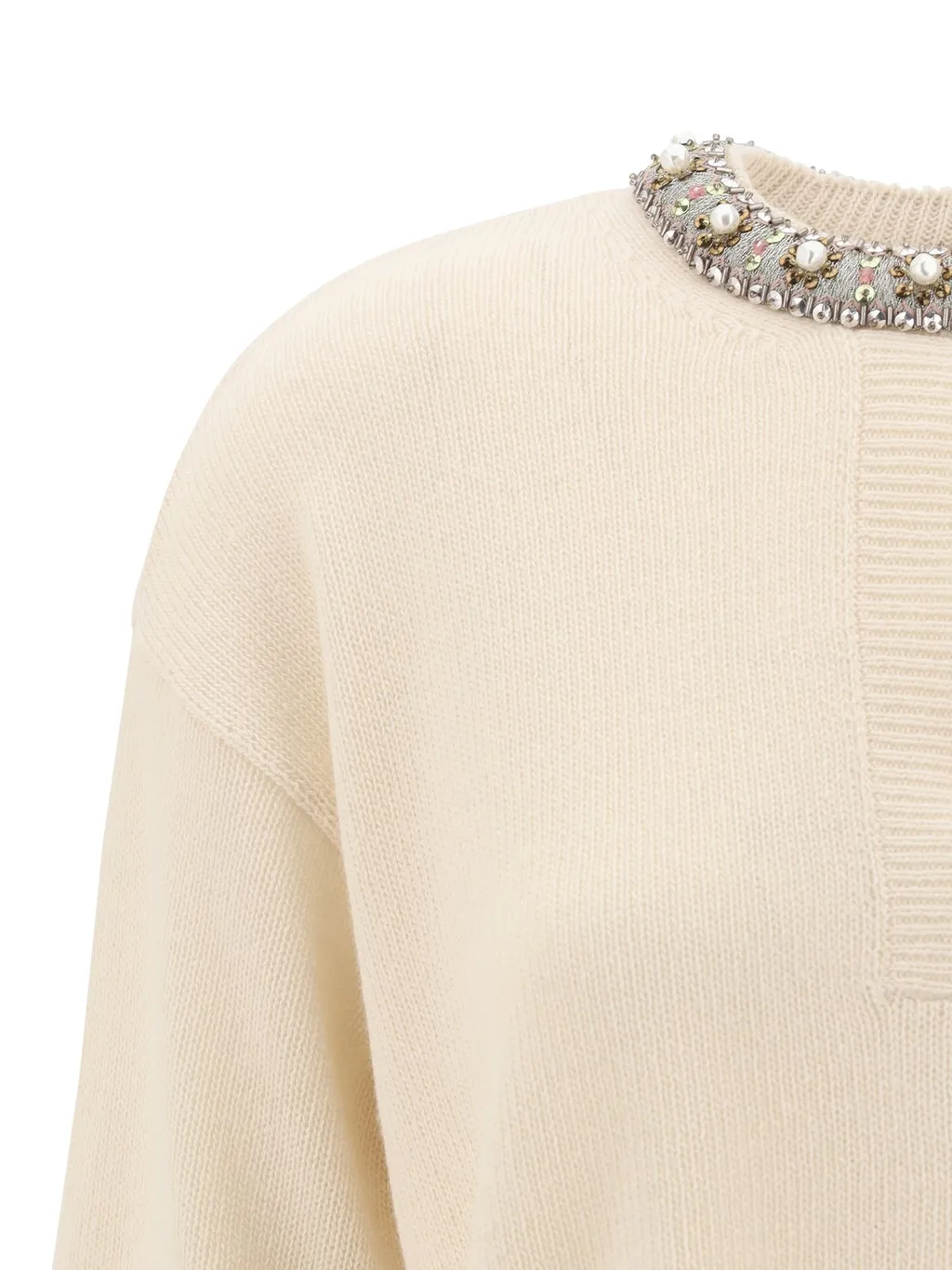 Embellished Neck Sweater