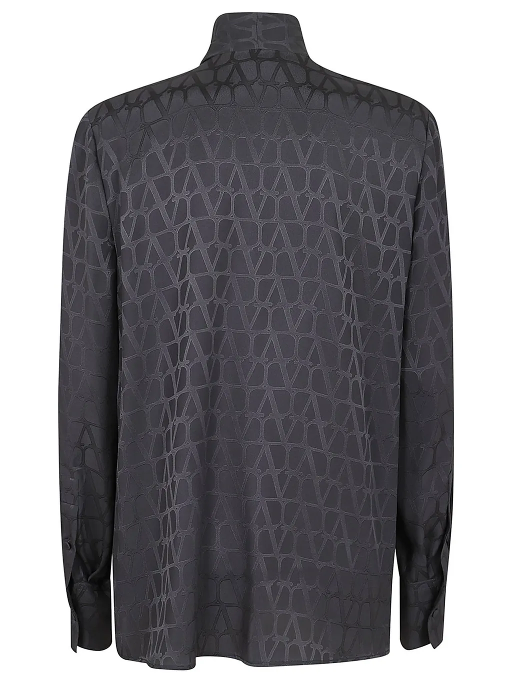 Logo Print Silk Shirt