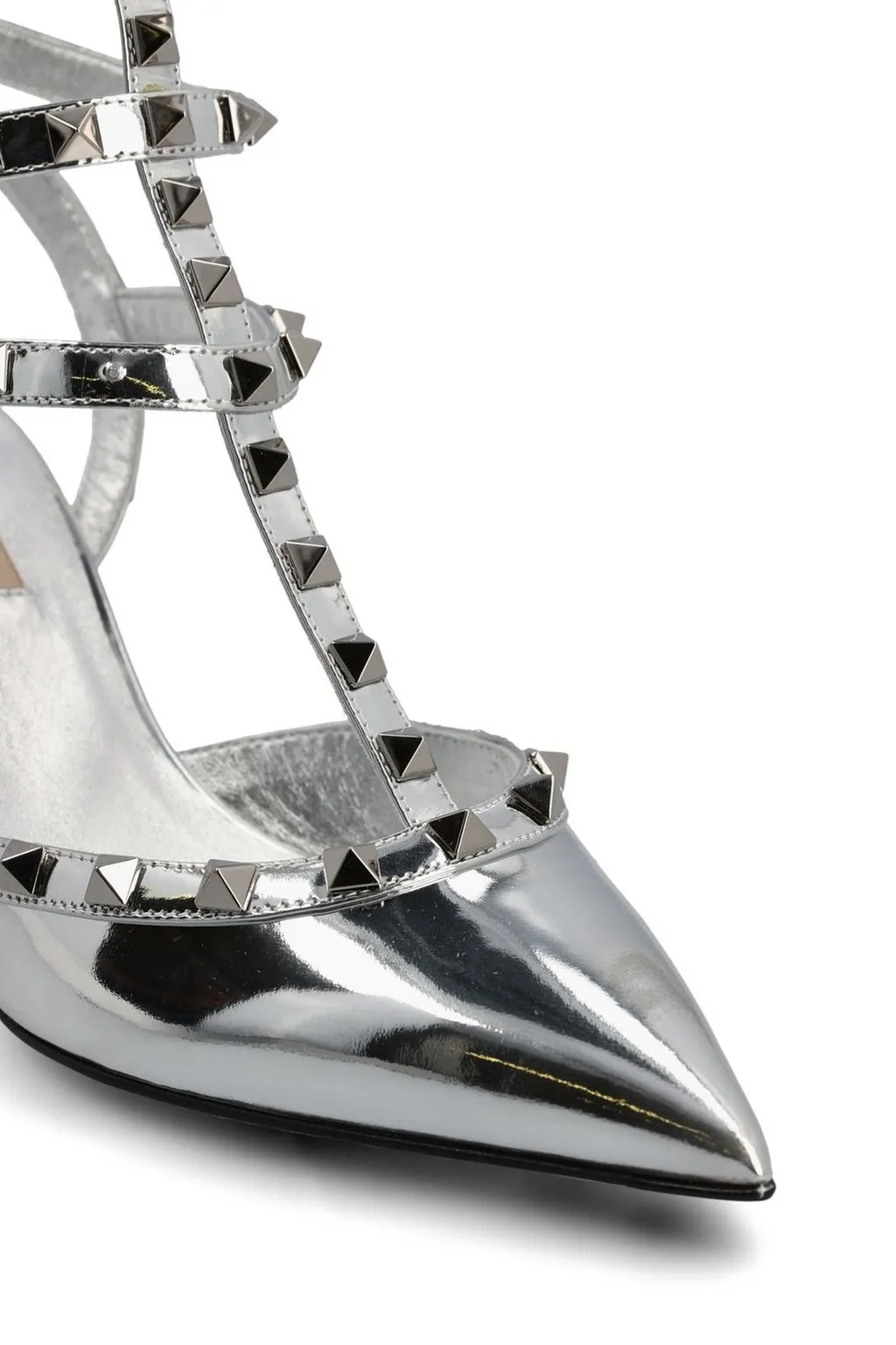 Studded Leather Slingback Pumps