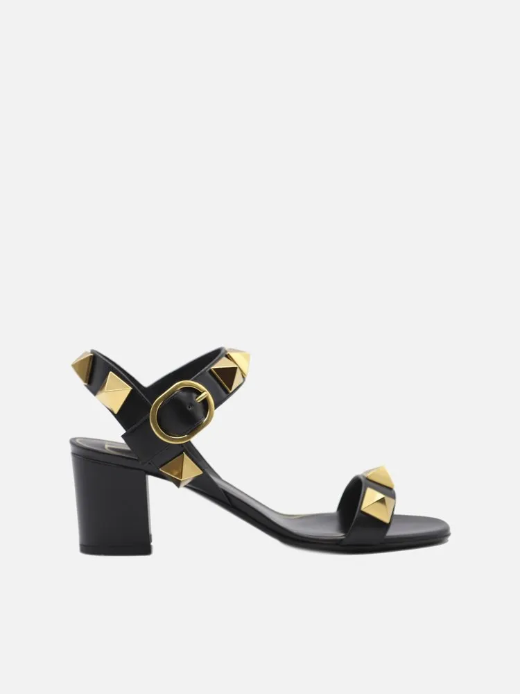 Studded Block Heel Sandals