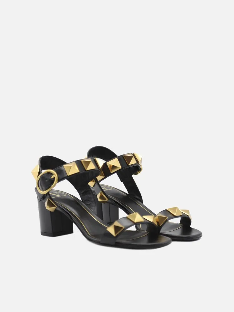 Studded Block Heel Sandals