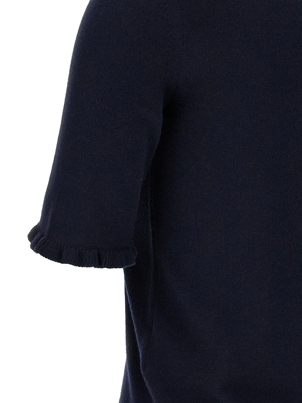 Embroidered Logo Knit Top