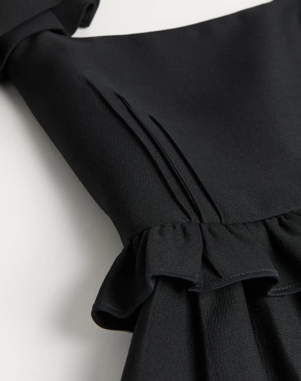 Mini Dress With Ruffled Sleeves
