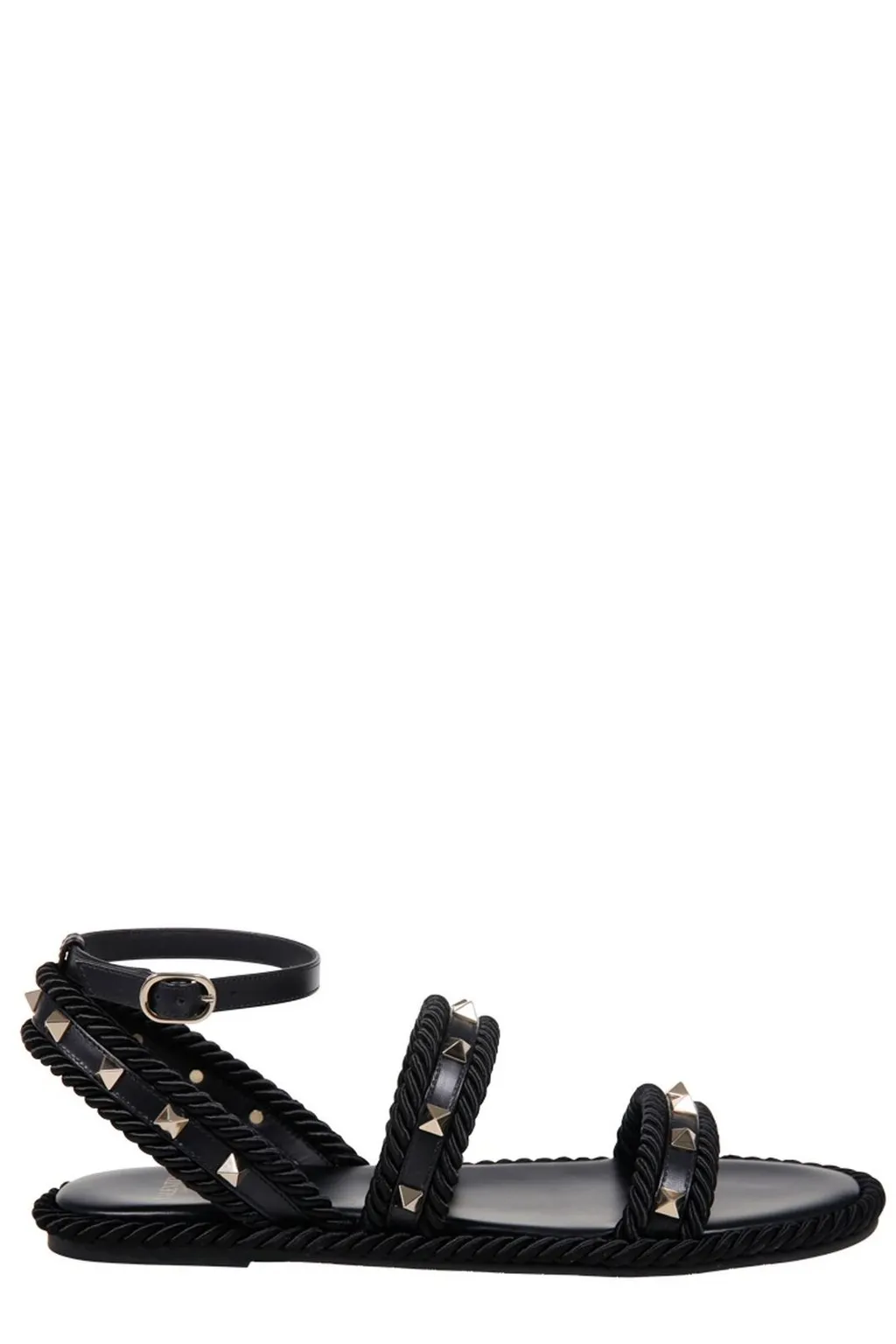 Studded Rope Flat Sandals