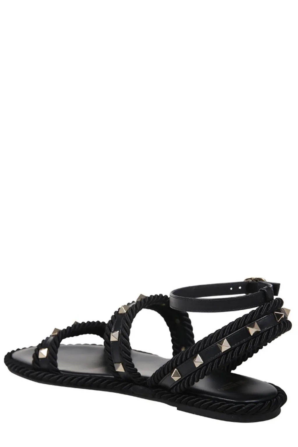 Studded Rope Flat Sandals