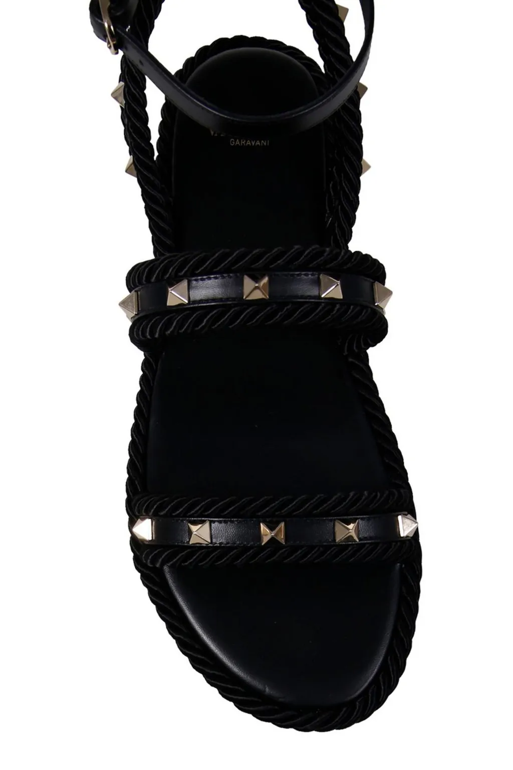 Studded Rope Flat Sandals