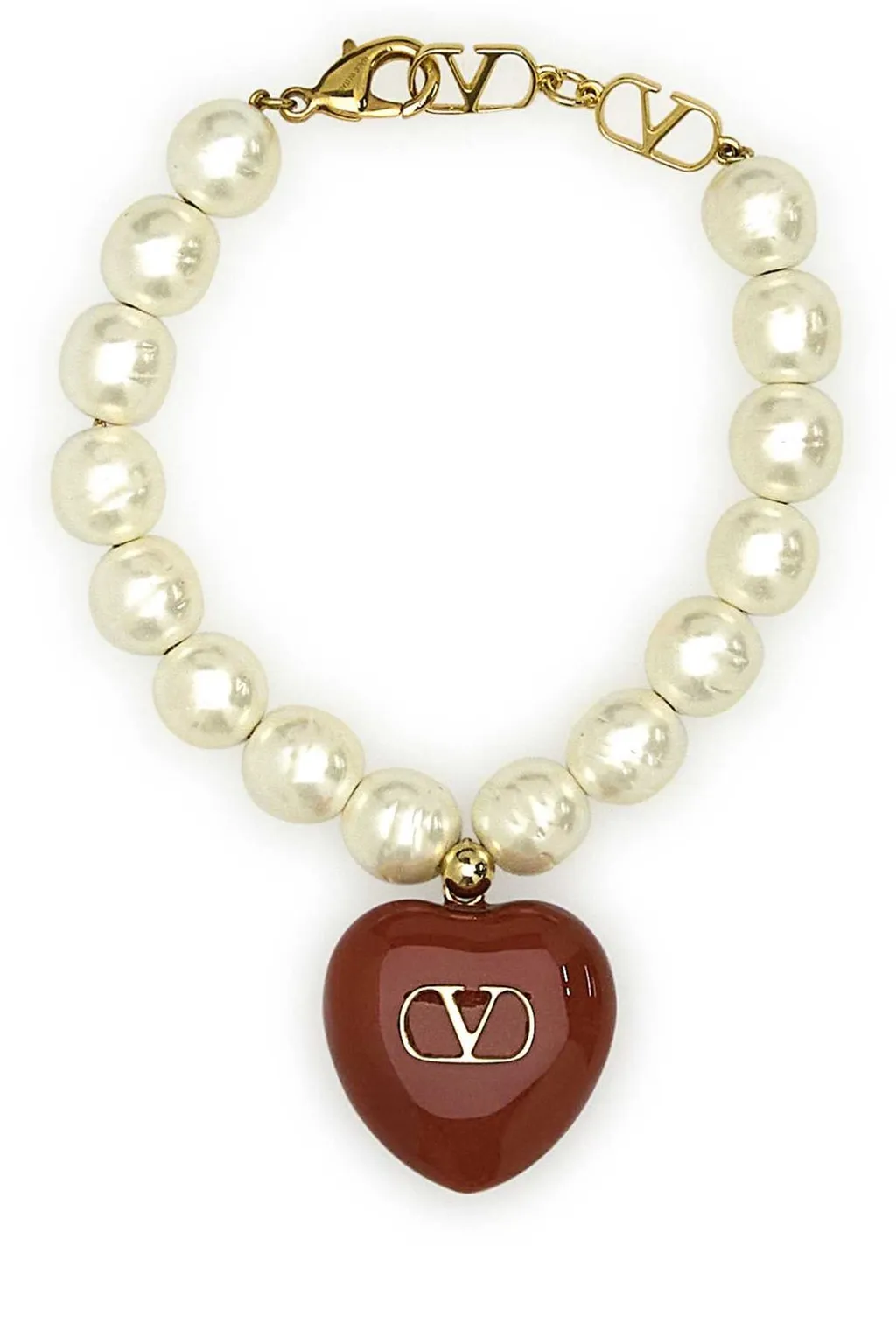 Valentino Garavani Vlogo Heart Charm Bracelet