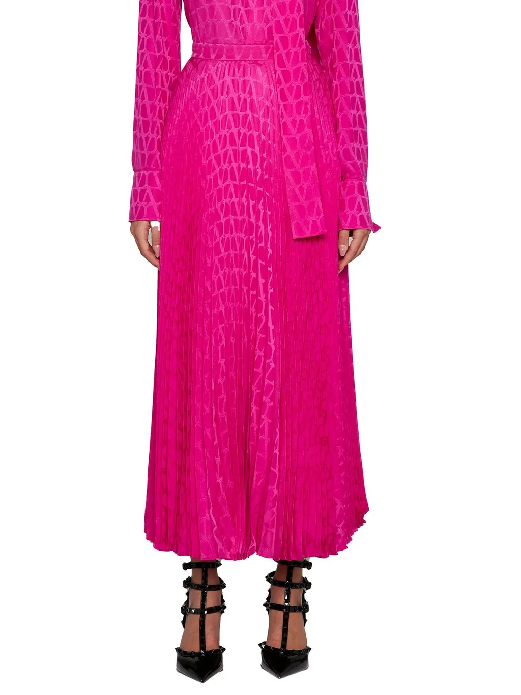 Pleated Midi Skirt