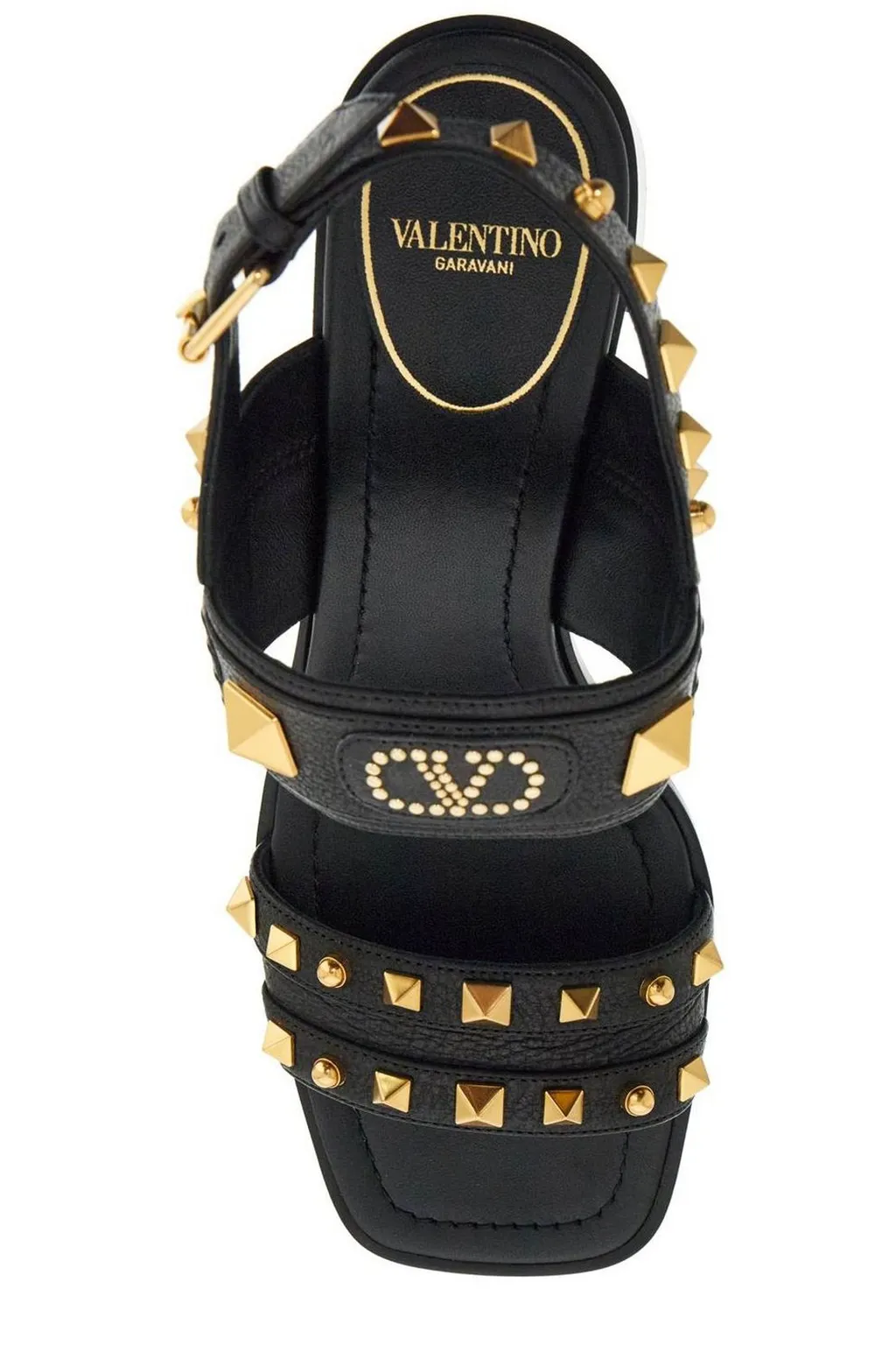 Studded Leather Slingback Sandals