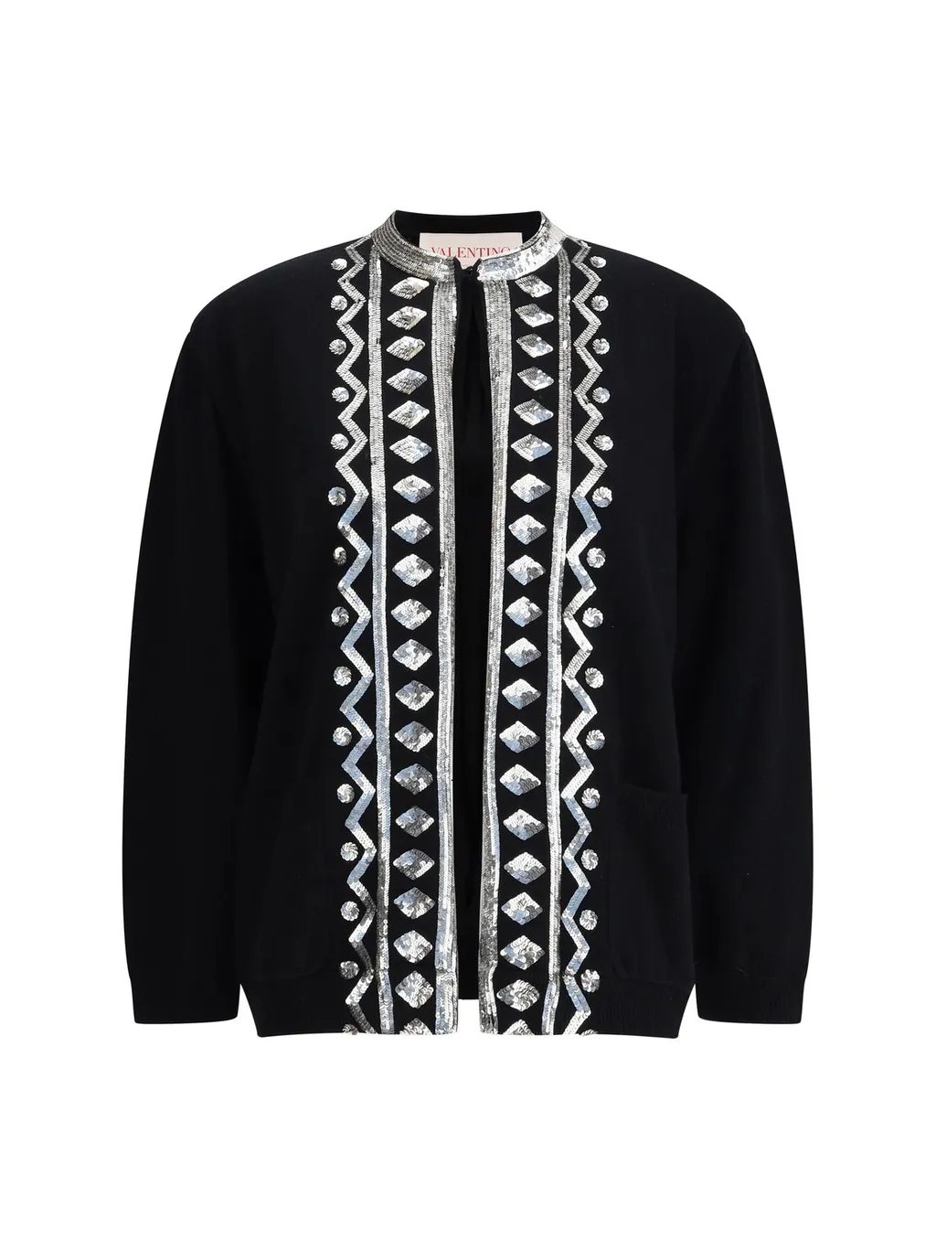 Cardigan With Embellished Trim
