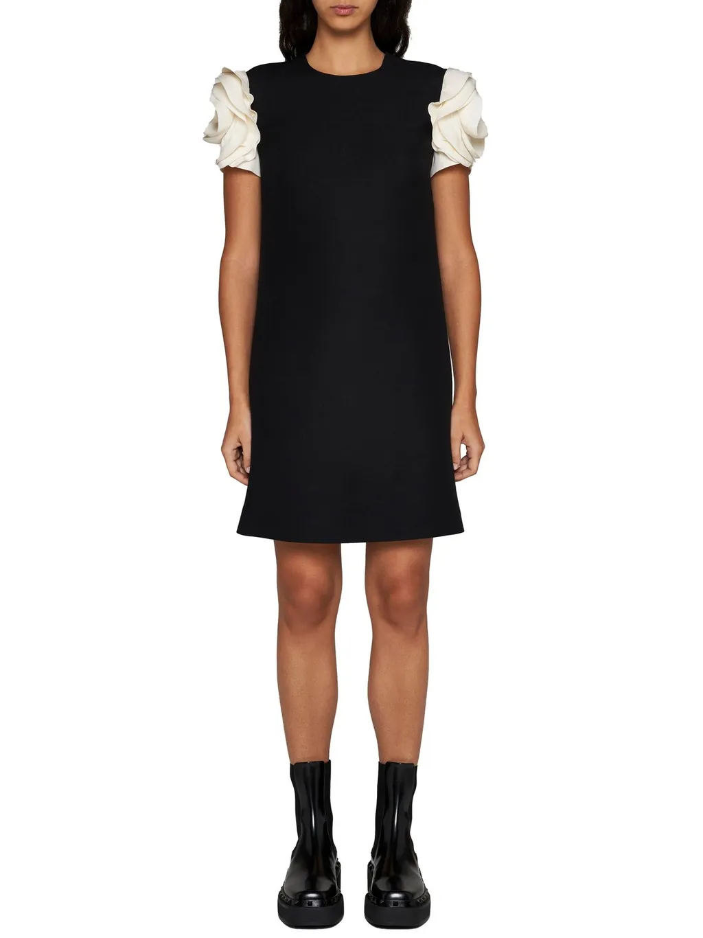 Dress With Ruffled Sleeves