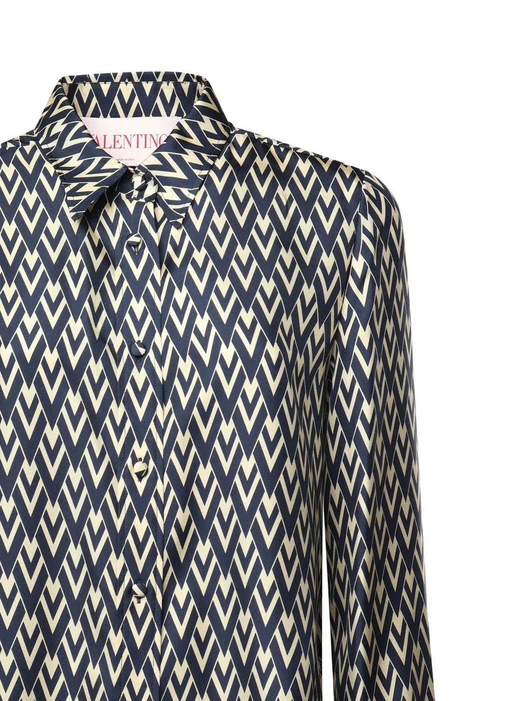 Vltn Print Silk Shirt