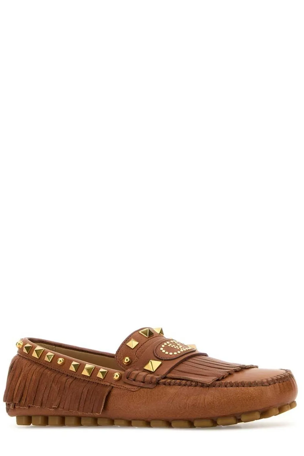 Loafers With Fringe And Studs