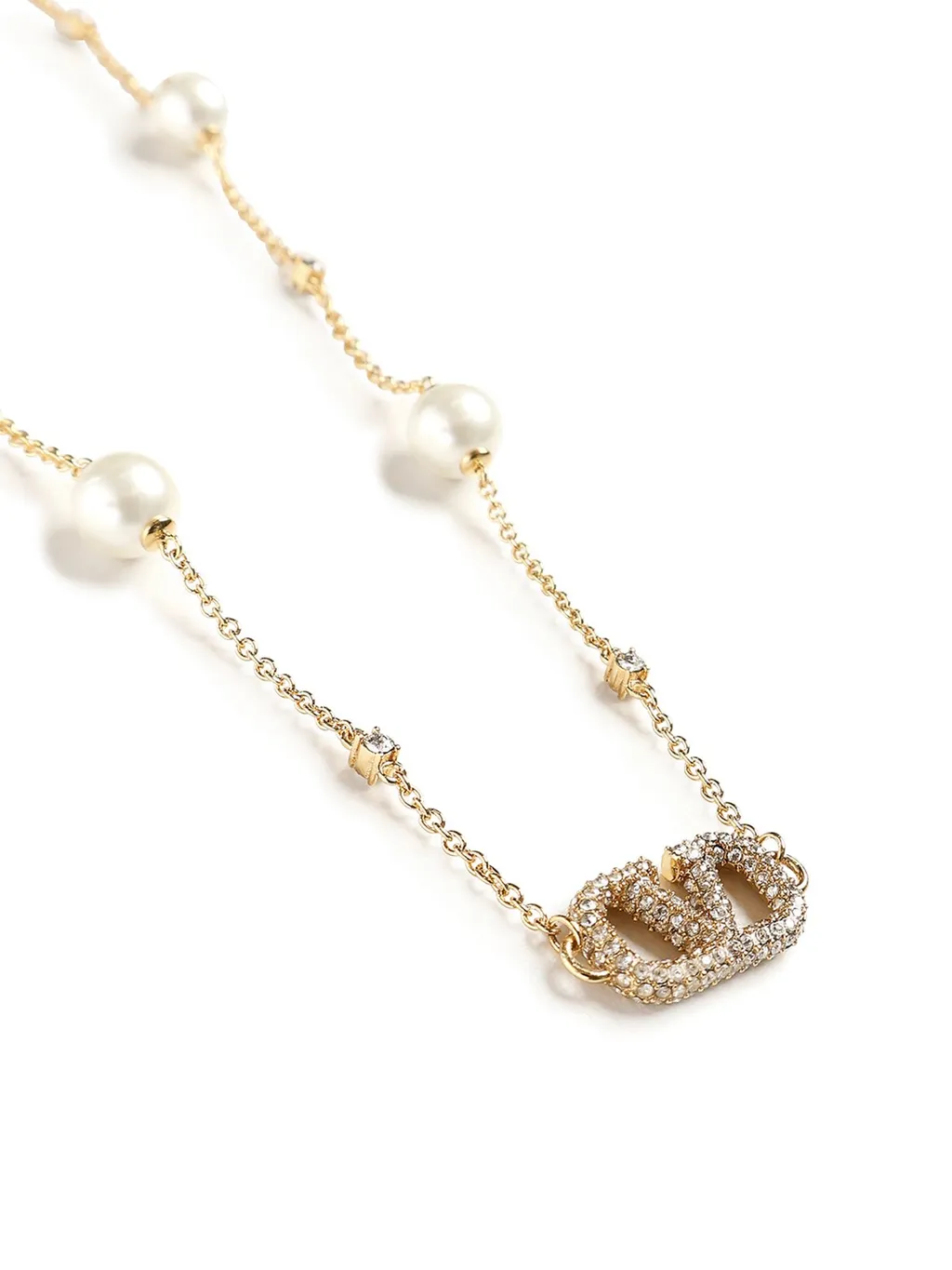 Valentino Garavani Vlogo Chain Necklace