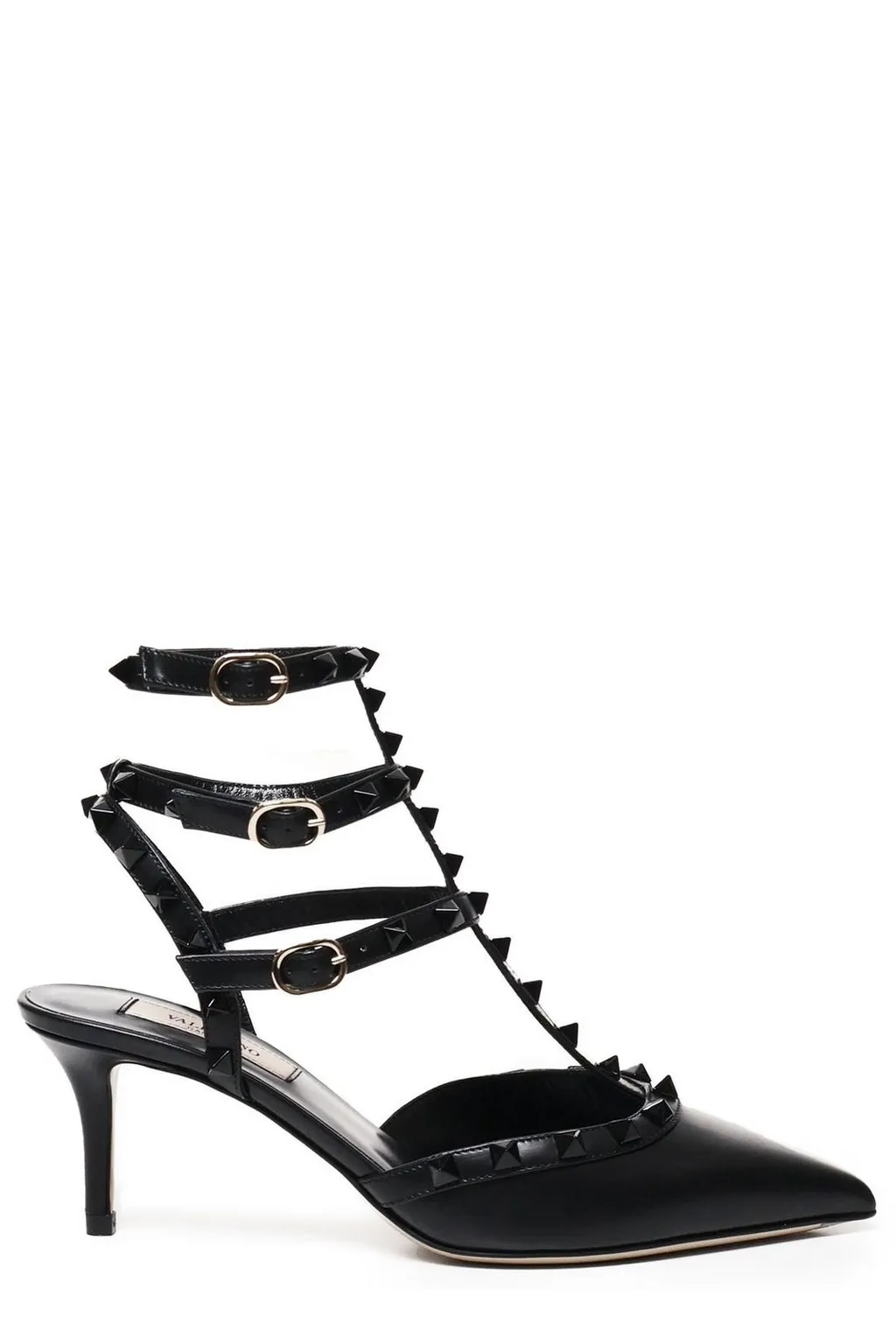Rockstud Ankle Strap Pumps