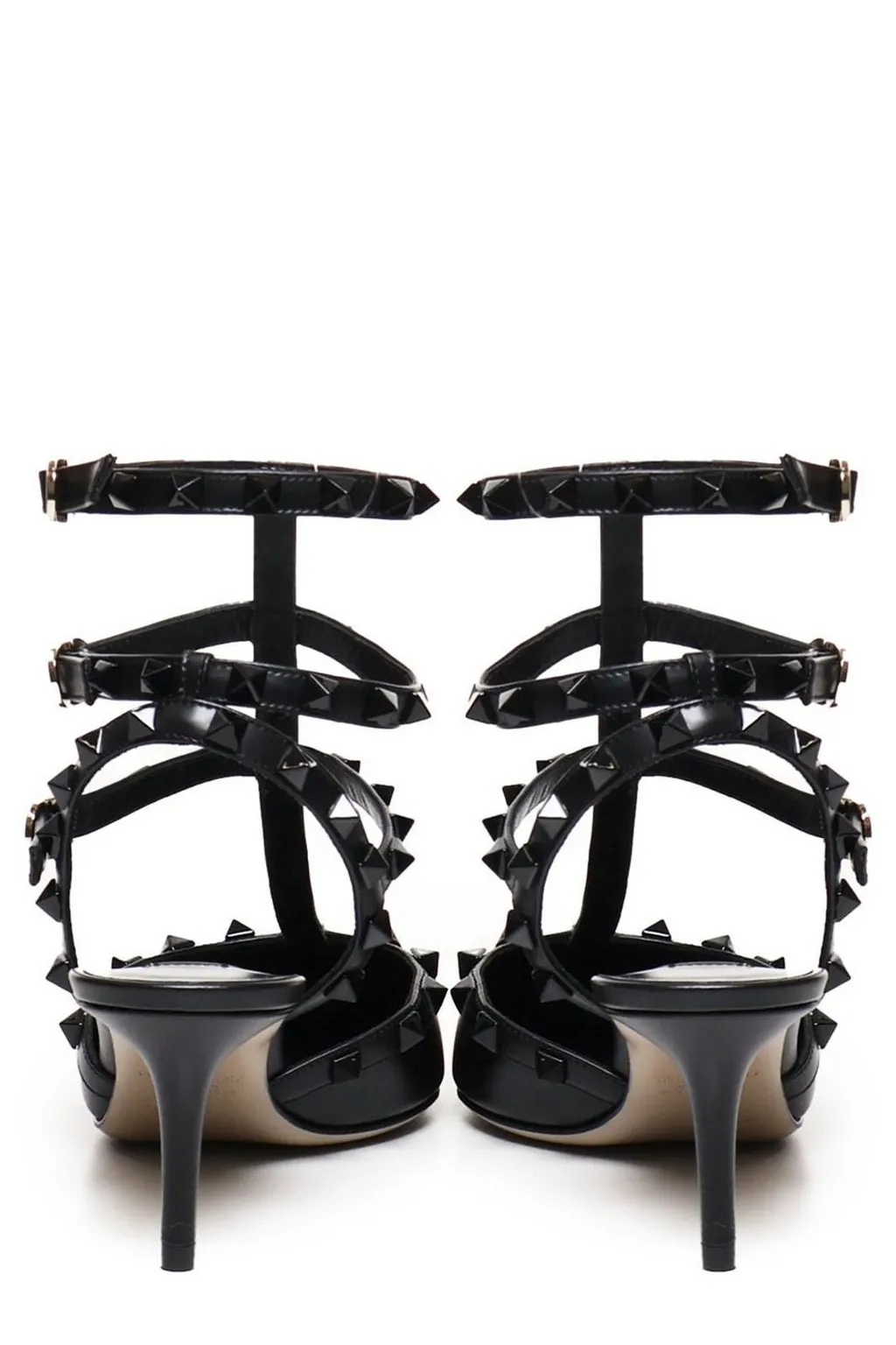Rockstud Ankle Strap Pumps