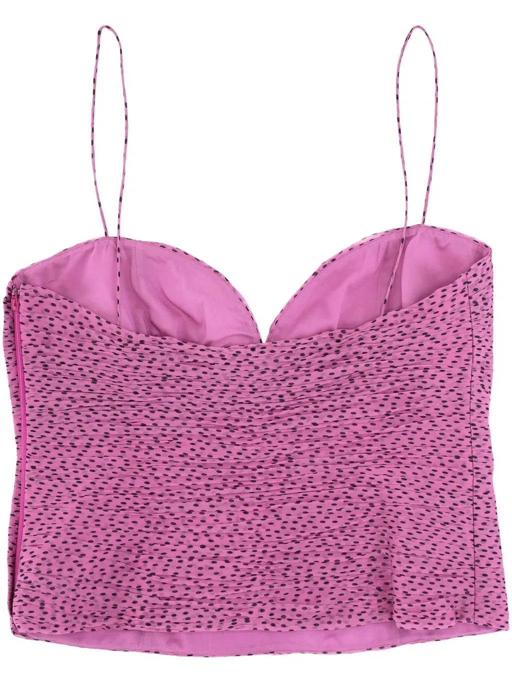 Ruched Polka Dot Camisole Top