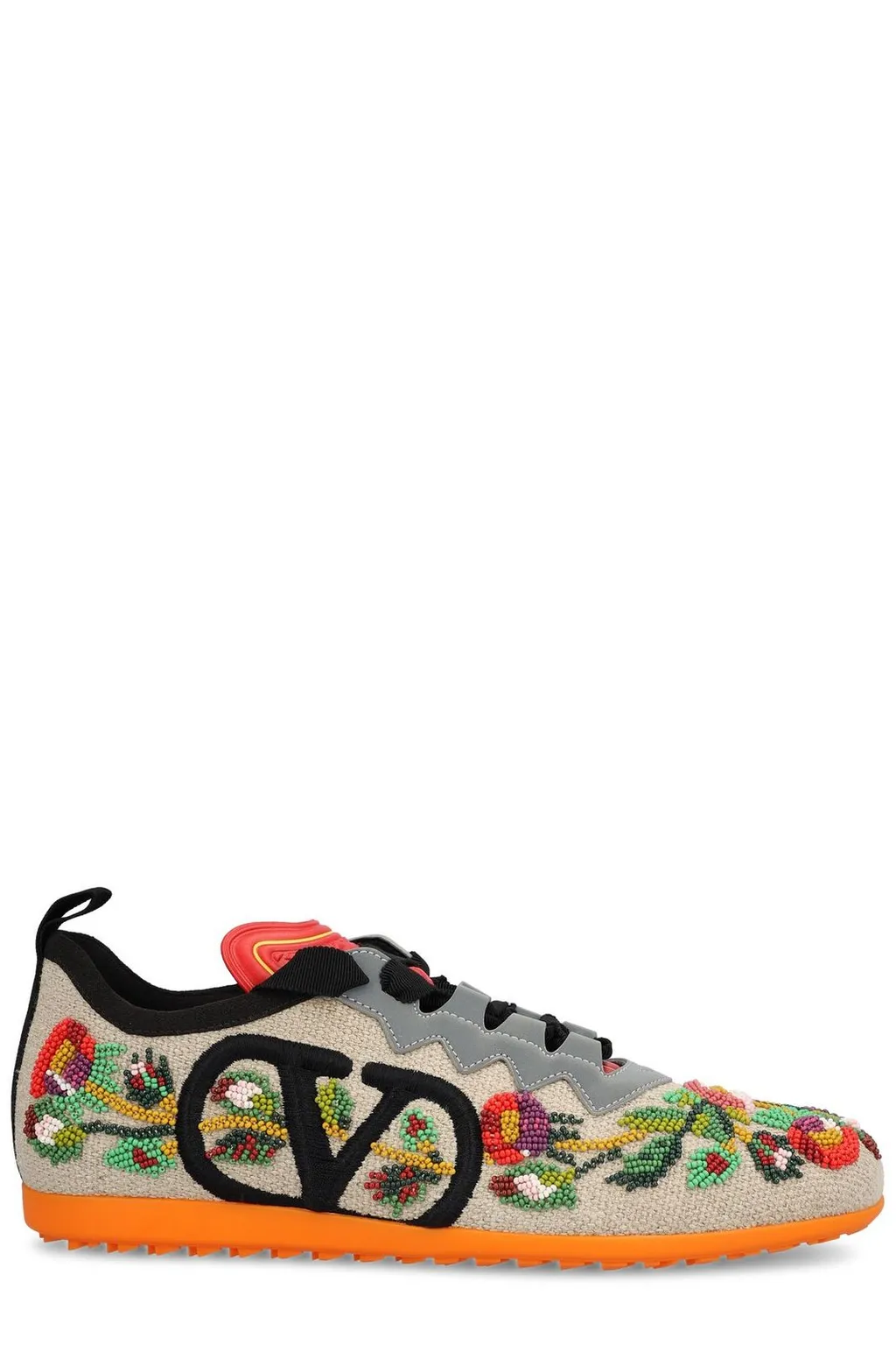 Sneakers With Floral Embroidery