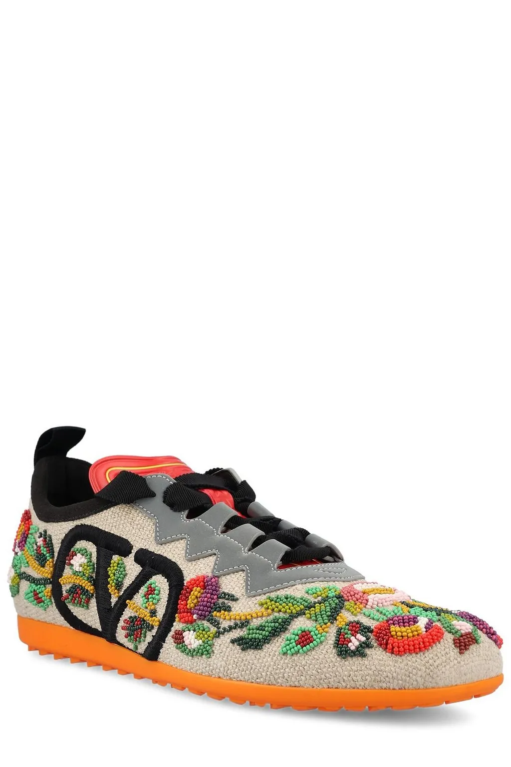 Sneakers With Floral Embroidery