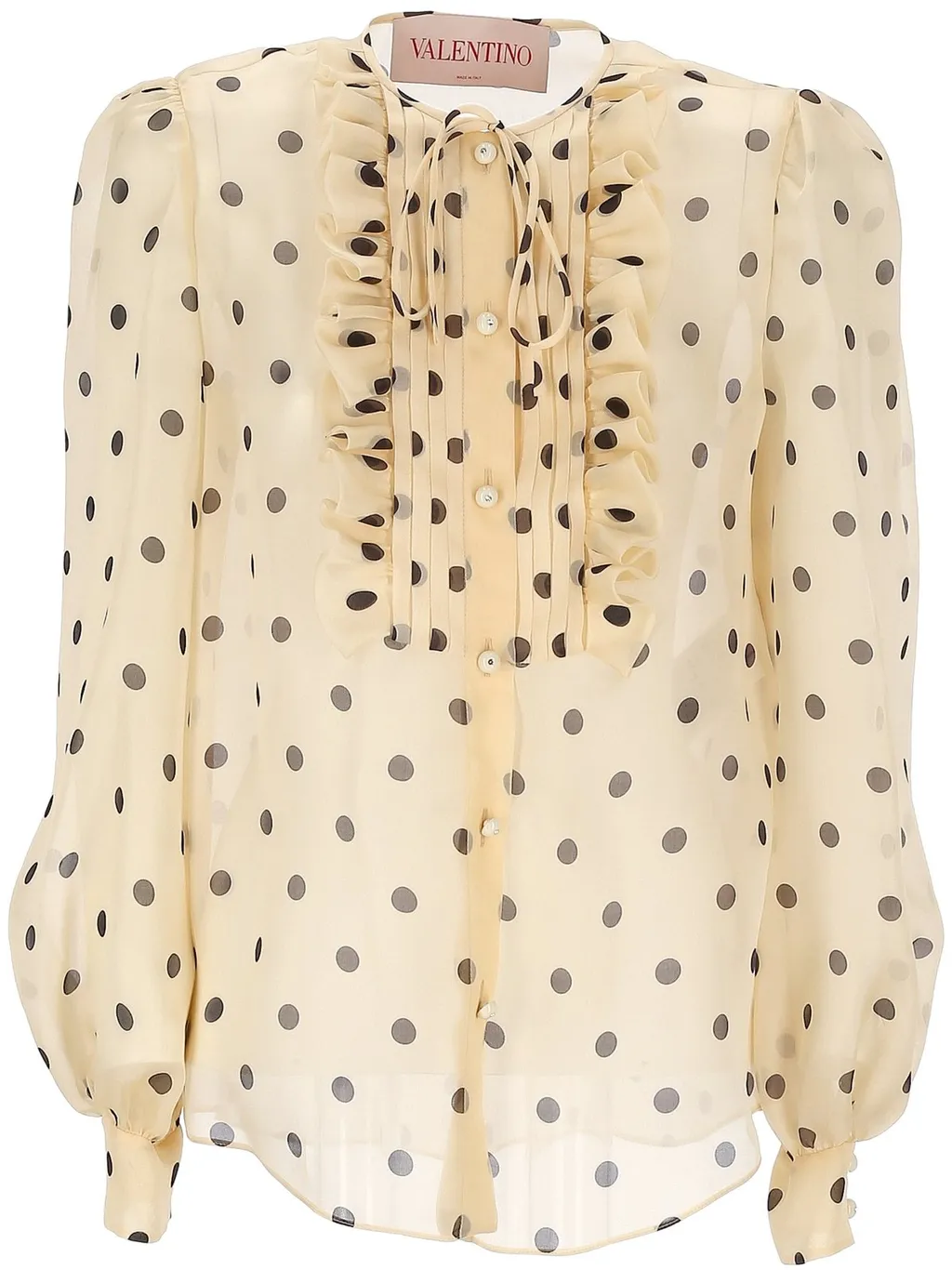 Polka Dot Silk Blouse