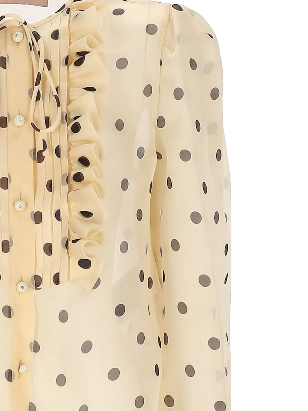 Polka Dot Silk Blouse