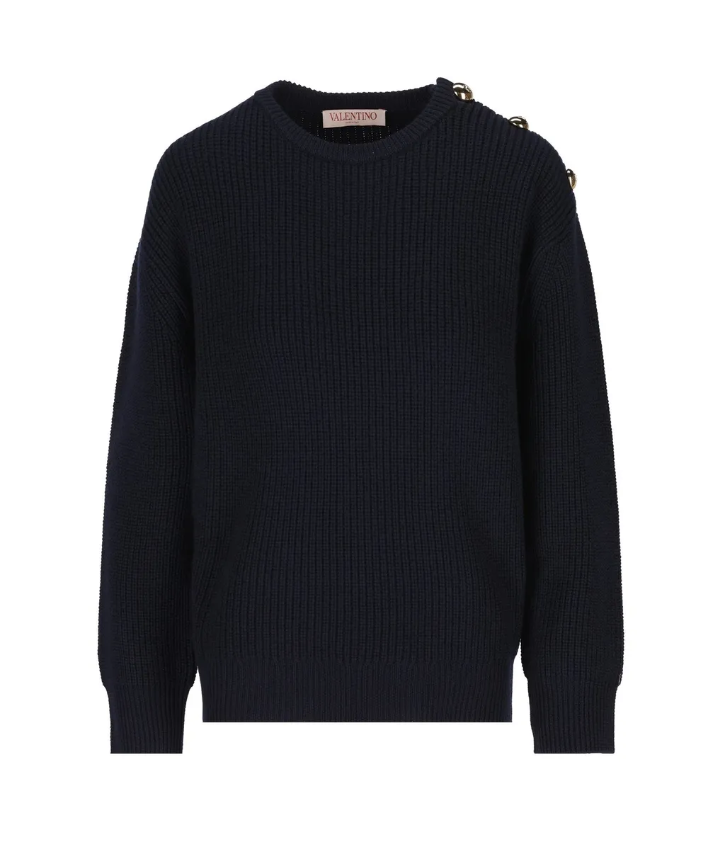 Sweater With Decorative Buttons