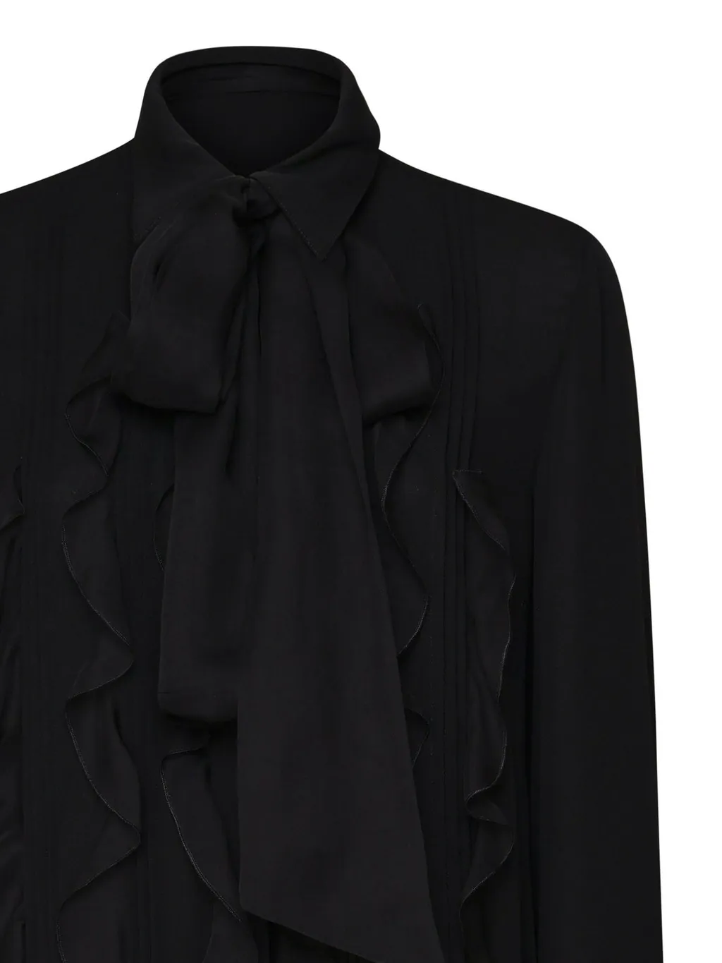 Ruffled Blouse With Bow