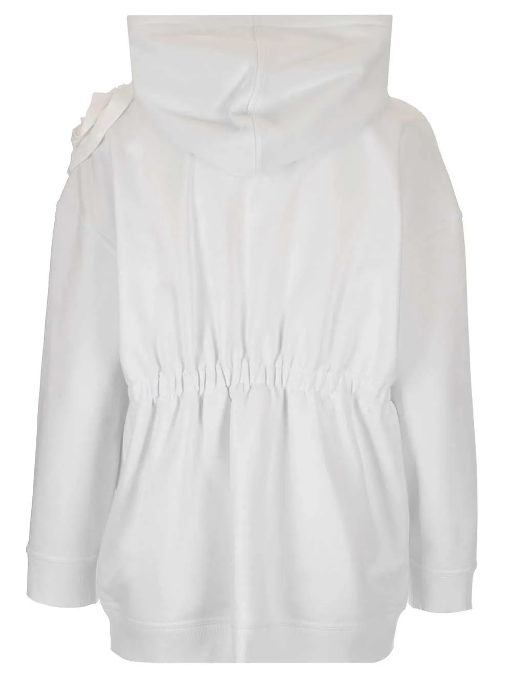 Hoodie With Floral Appliqué