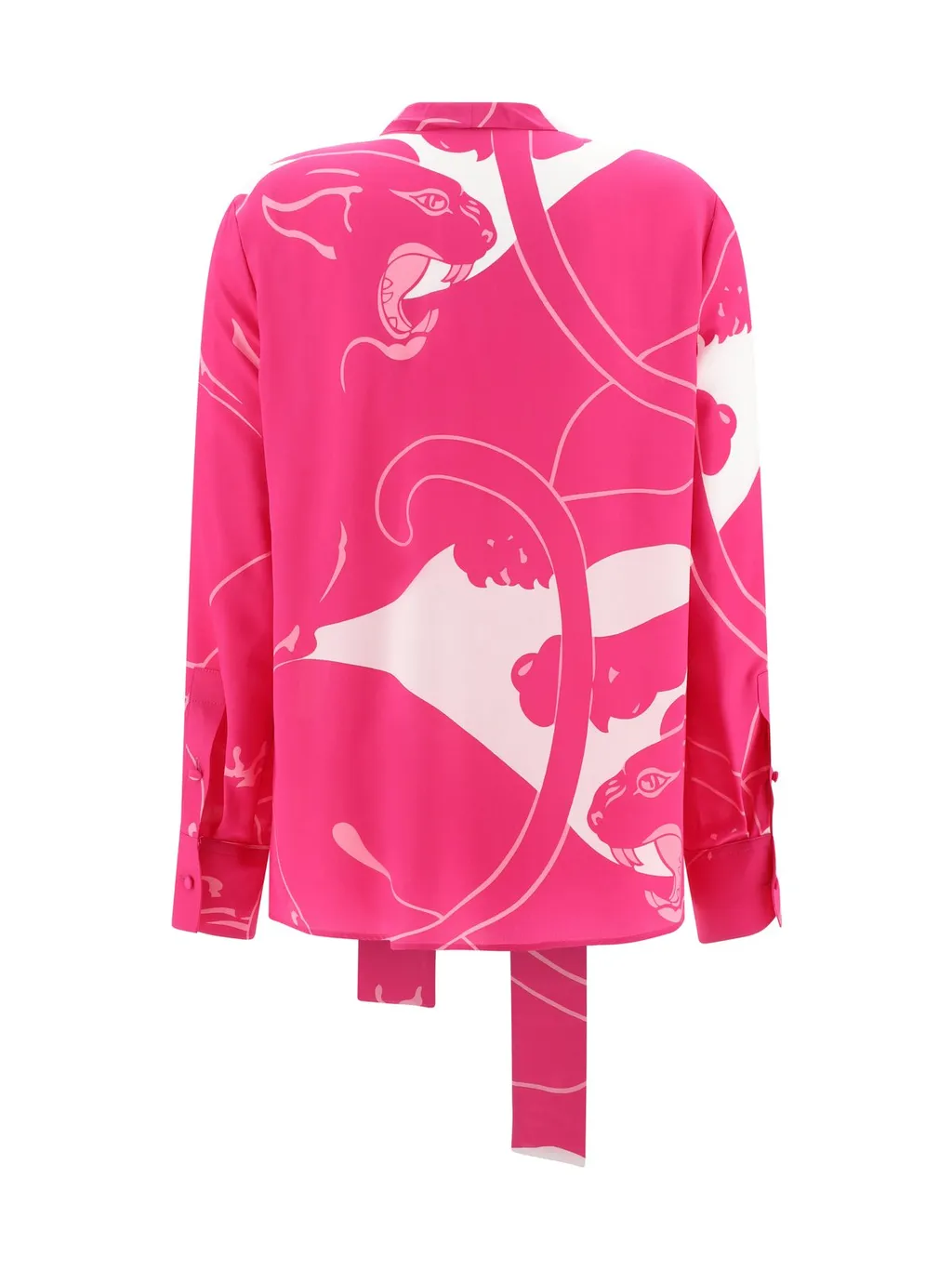 Printed Silk Shirt With Tie