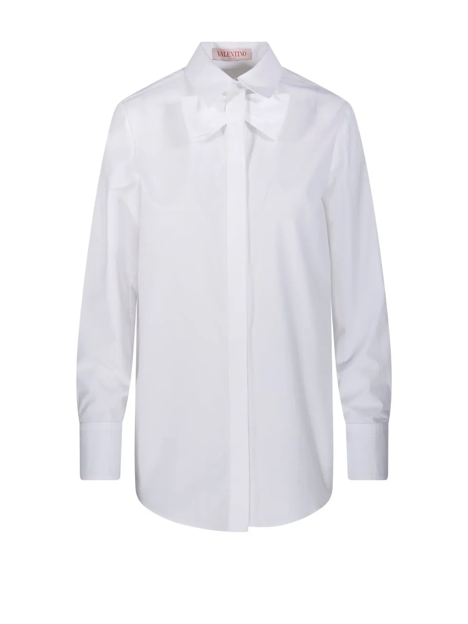Poplin Shirt With Bow