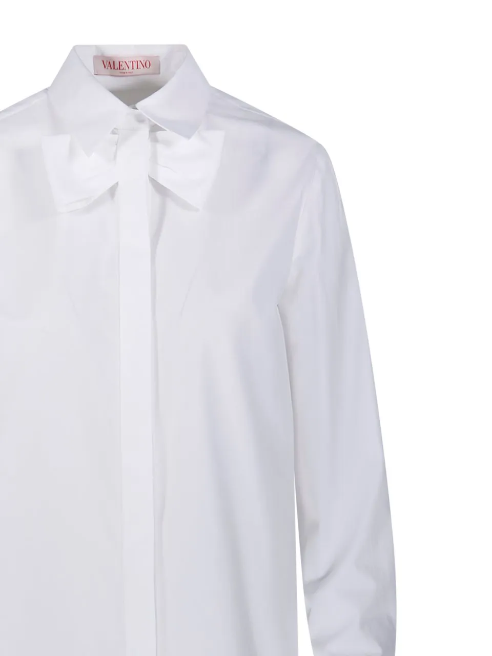 Poplin Shirt With Bow