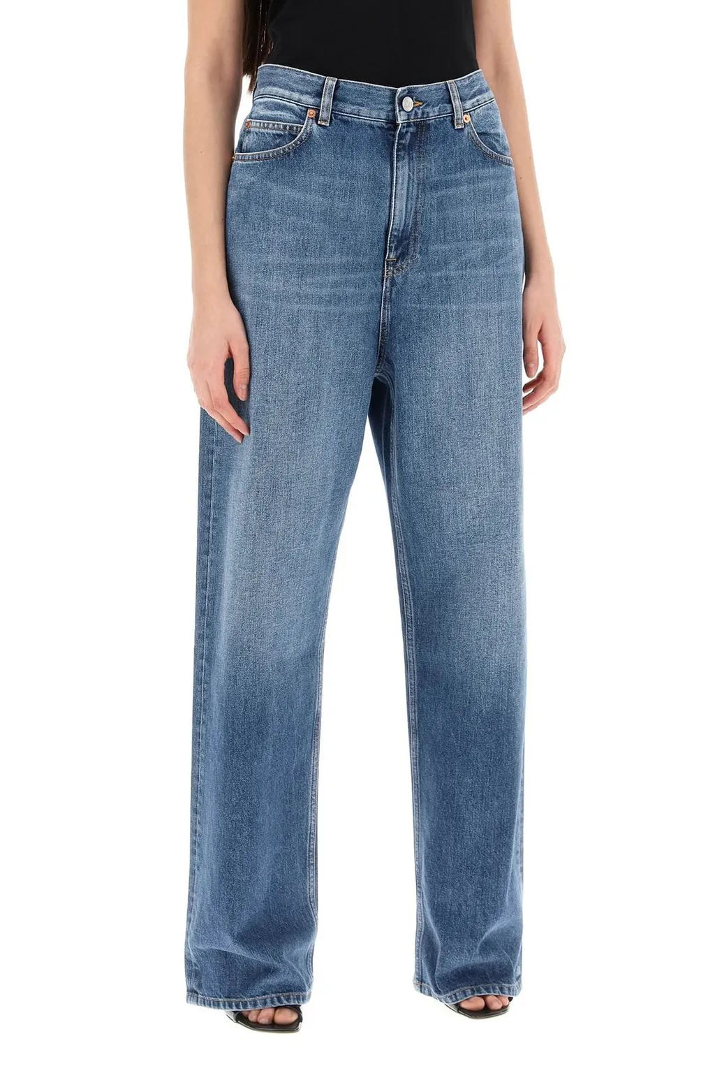 High-Waisted Wide-Leg Jeans