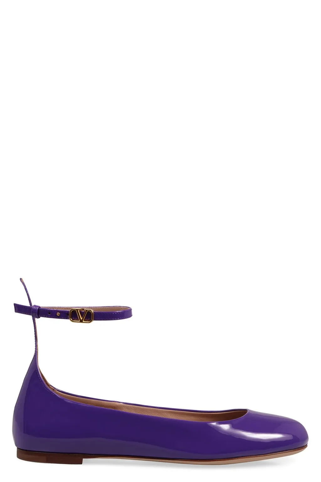 Ballet Flats With Ankle Strap