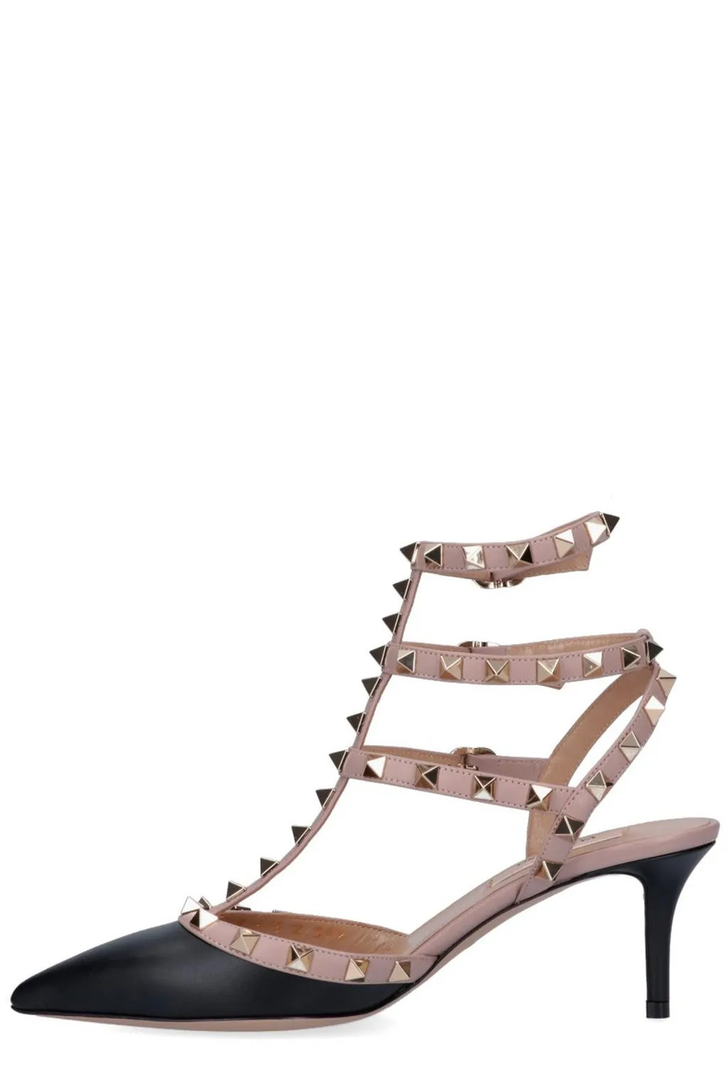 Rockstud Ankle Strap Pumps