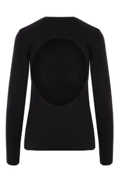 Long Sleeve Top With Open Back
