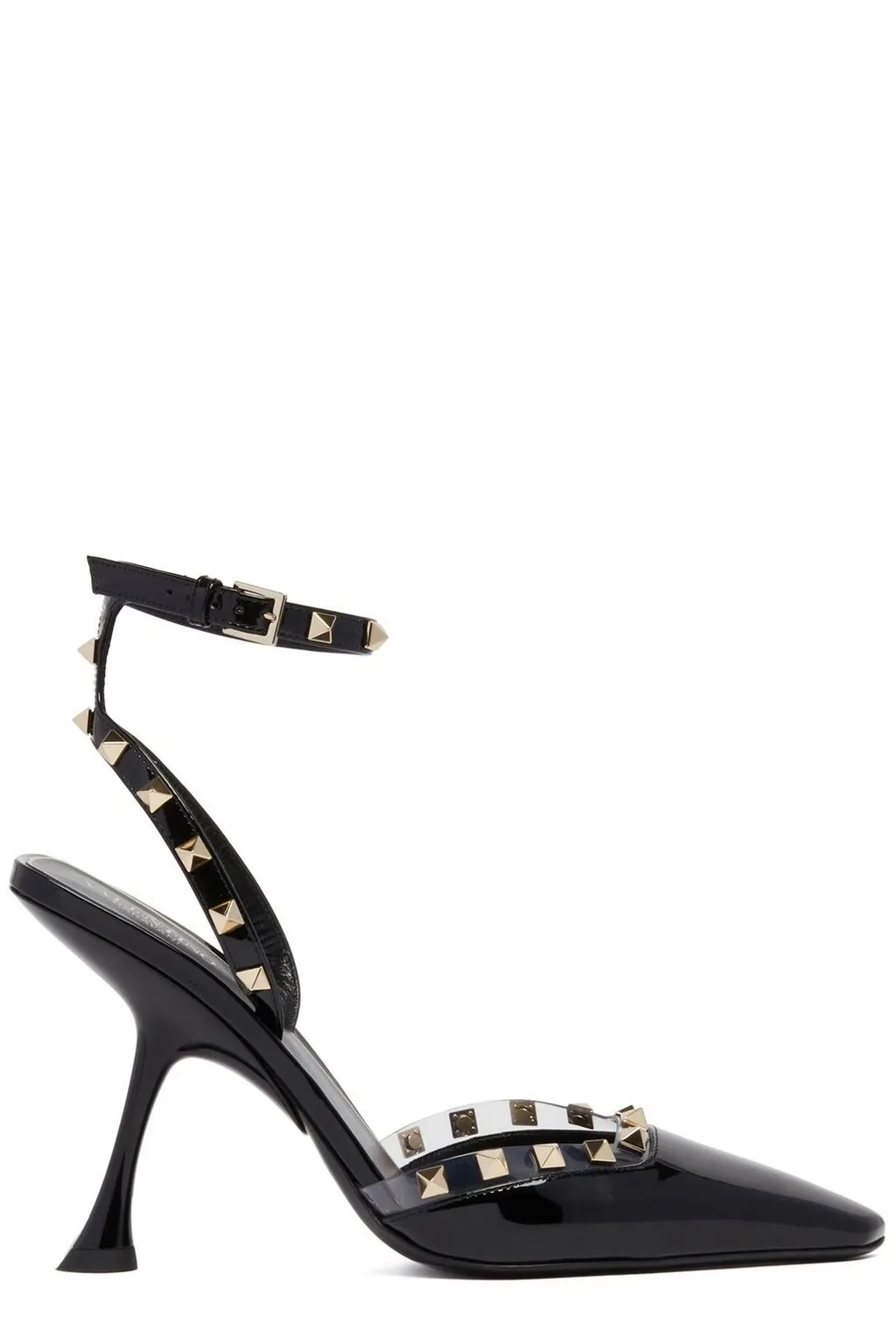 Studded Ankle Strap Pumps