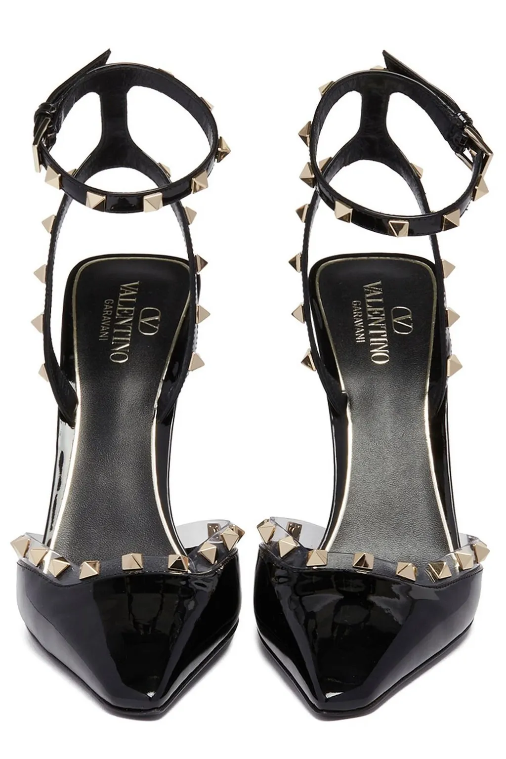 Studded Ankle Strap Pumps