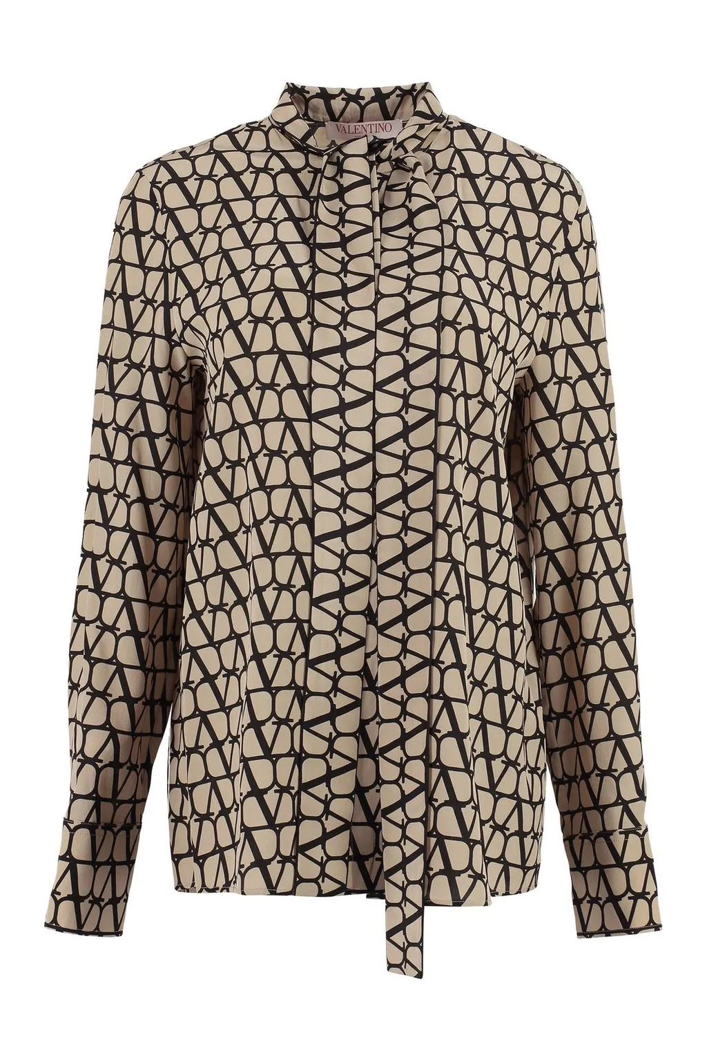 Vltn Print Silk Shirt
