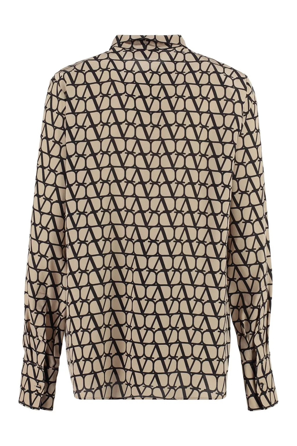 Vltn Print Silk Shirt