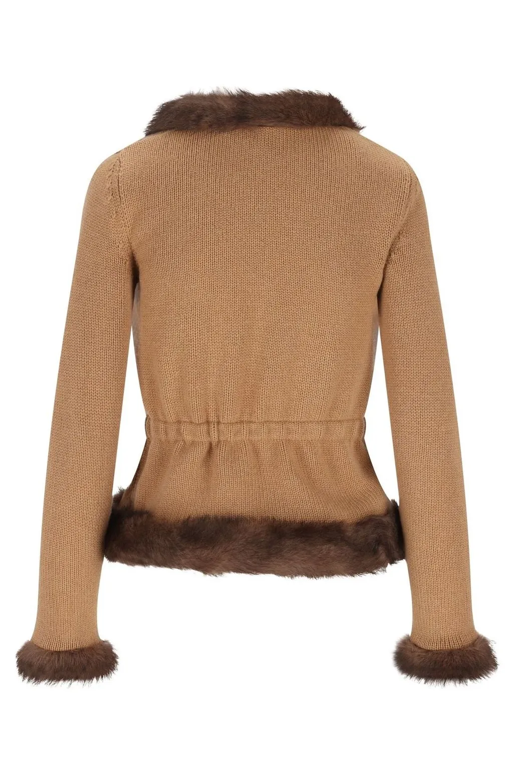 Cardigan With Fur Trim