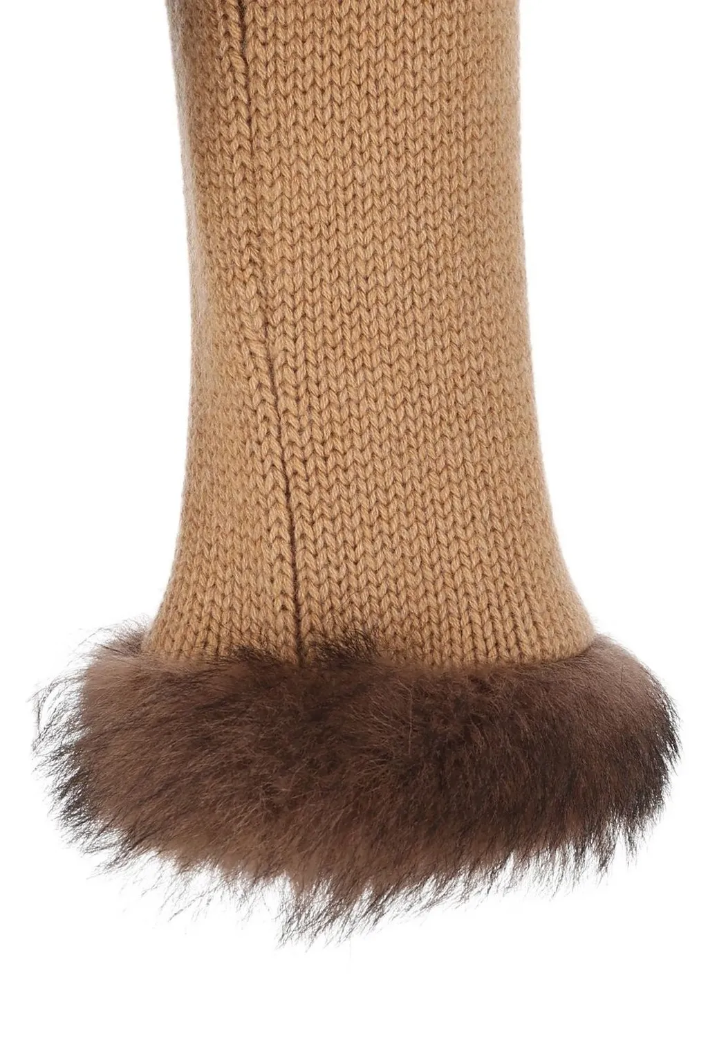 Cardigan With Fur Trim