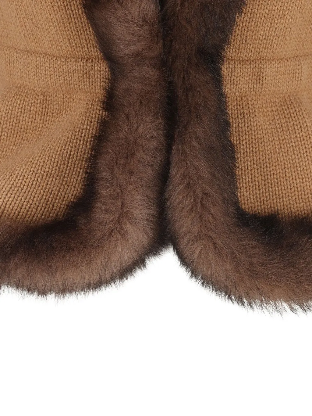 Cardigan With Fur Trim