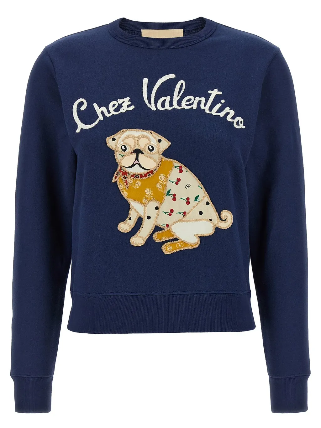 Sweatshirt With Pug Appliqué