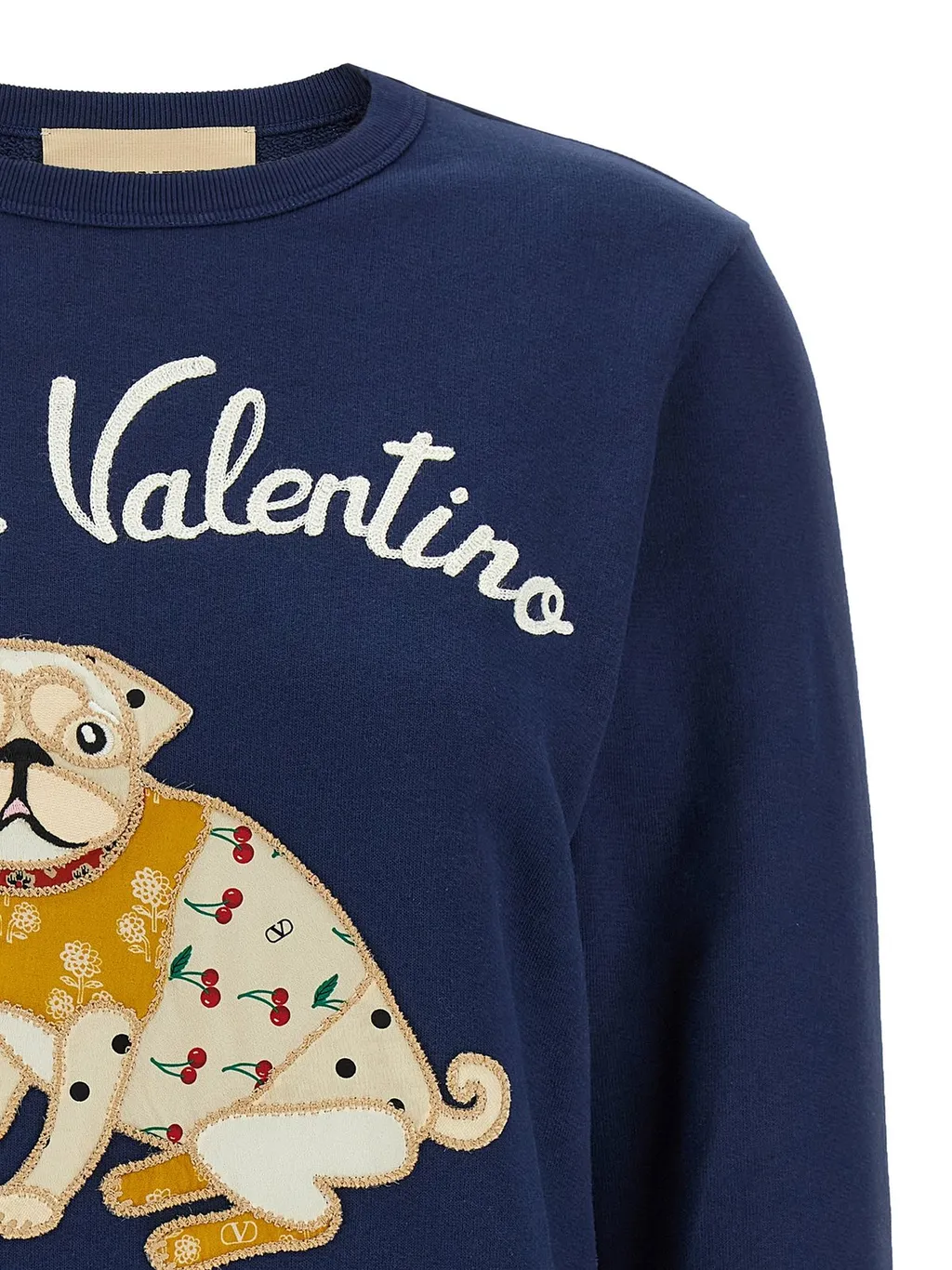 Sweatshirt With Pug Appliqué