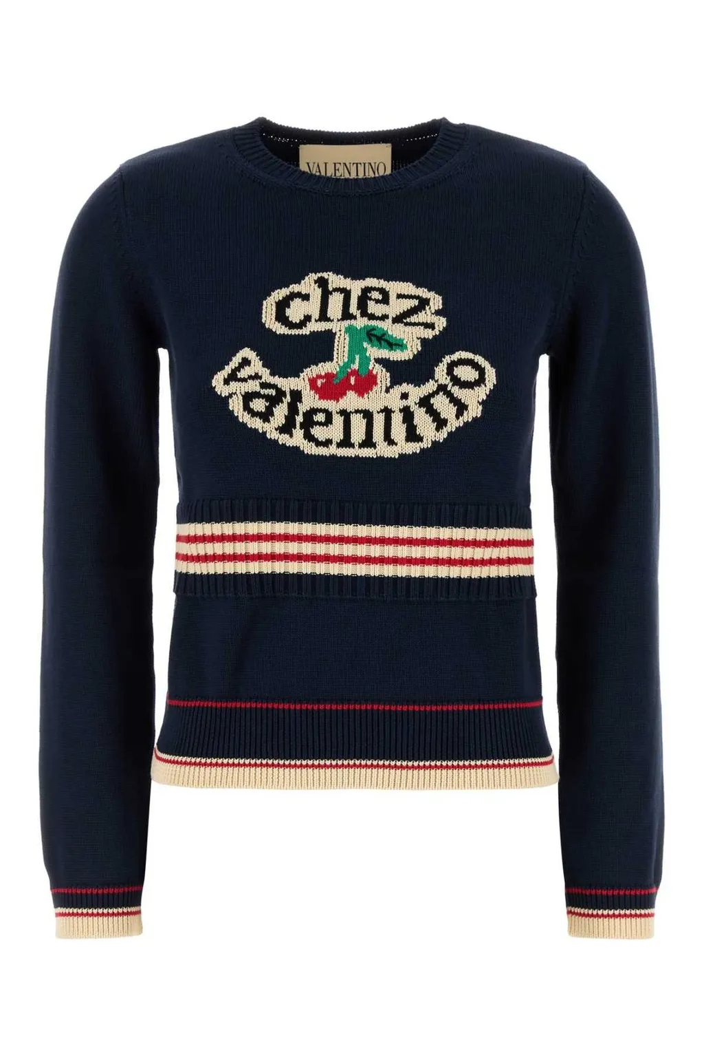 Sweater With Cherry Motif