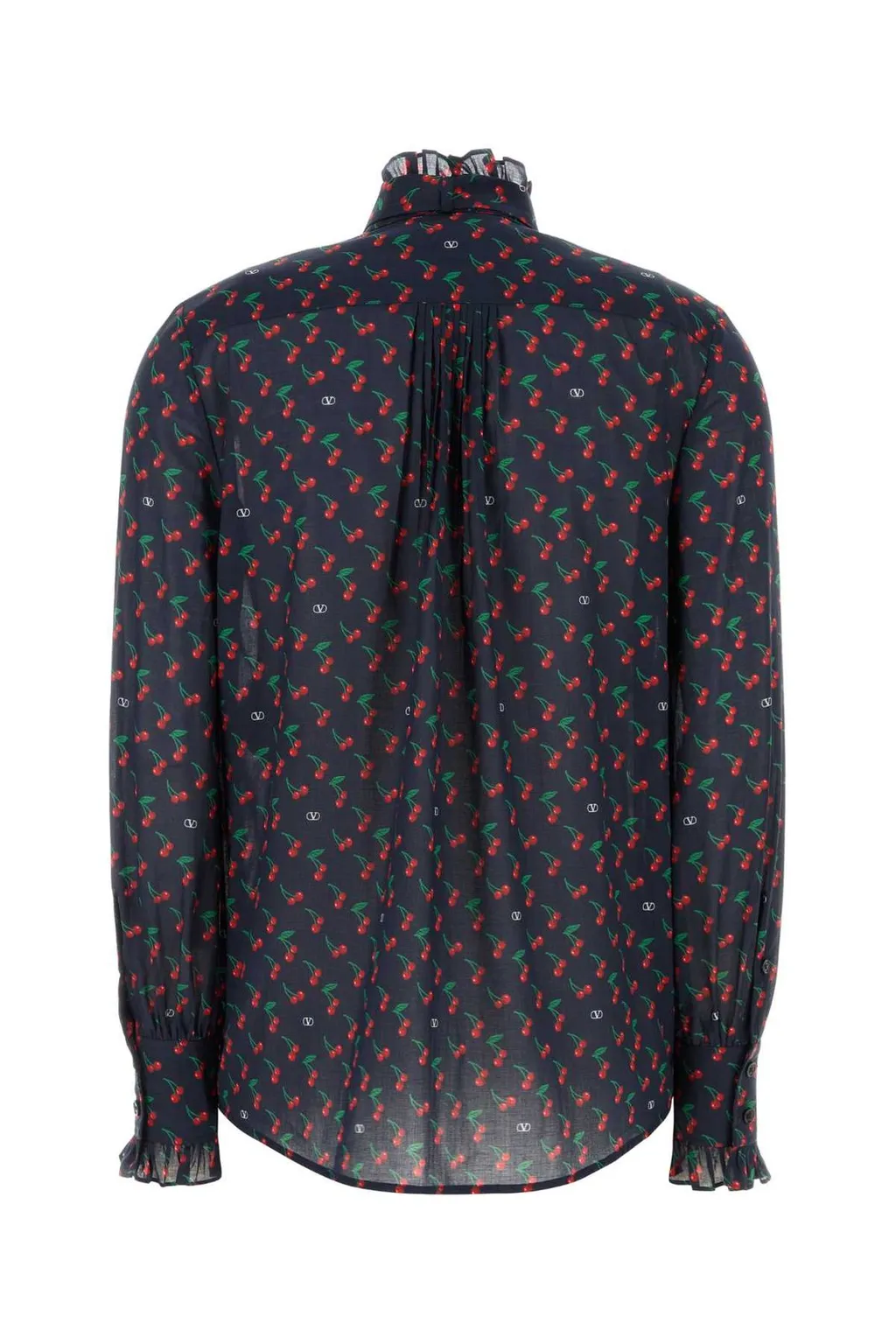 Printed Silk Shirt With Cherry Motif