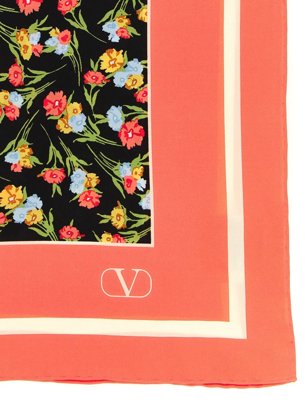 Floral Print Silk Scarf